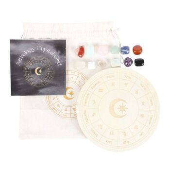 Astrology Wheel Crystal Grid Gift Set, 2 of 5