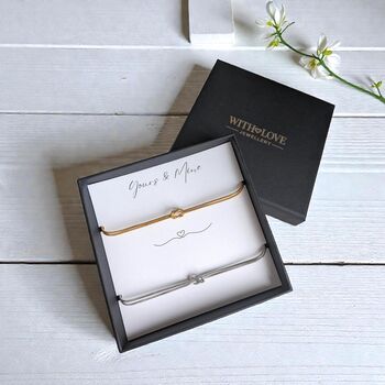 Love Knot Bracelet Set, Couples Valentine's Jewellery, 12 of 12
