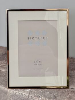 Sixtrees Rose Gold Tone Photo Frame With Aperture, Five X Seven, 2 of 3