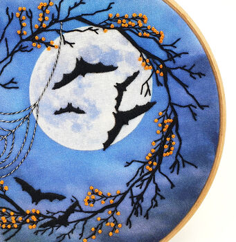 Spooky Night Halloween Embroidery Kit, 3 of 8