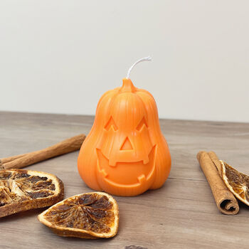 White Halloween Pumpkin Decoration Candle, 8 of 8