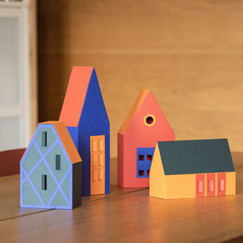 Scandi Home Decor, Colorful Nordic Village, 5 of 10