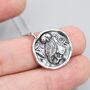 Sterling Silver Oxidised Greek Coin Pendant Necklace, thumbnail 5 of 12