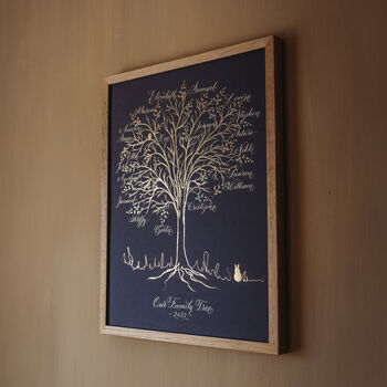 Shining Gold Foil Personalised Family Tree, 11 of 12
