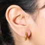 Stainless Steel Huggie Hoop Earrings, thumbnail 5 of 8