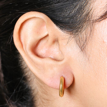 Stainless Steel Huggie Hoop Earrings, 5 of 8