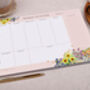 Floral Weekly Desk Planner Pad, thumbnail 1 of 4