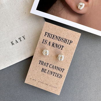 Large Friendship Knot Earrings – Sterling Silver, 2 of 6