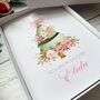 Personalised Pink Christmas Tree Card, thumbnail 2 of 4