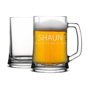 Personalised Groomsmen Tankard Beer Glass, 3 of 3