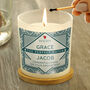 Personalised The Perfect Match Valentine Scented Jar Candle, thumbnail 2 of 4