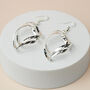 Silver Or Gold Teardrop Twist Dangle Earrings, thumbnail 3 of 5