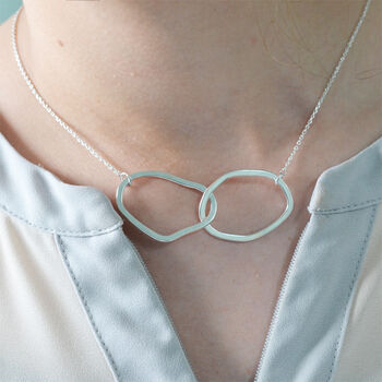 Handmade Sterling Silver Cloud Link Necklace, 2 of 6