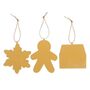 Set Of Three Hanging Faux Gingerbread Decorations, thumbnail 3 of 4