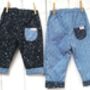 Reversible Constellation Baby Kids Cotton Trousers, thumbnail 4 of 8