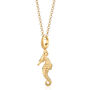 18ct Gold Seahorse Charm Necklace, thumbnail 2 of 7