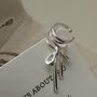 Sterling Silver Adjustable Bow Ring Or Ear Cuff, thumbnail 2 of 5