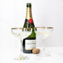 Personalised Gold Rim Champagne Coupe Glasses, thumbnail 2 of 4