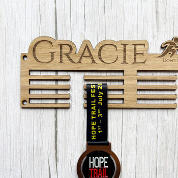 Personalised Engraved Medal Holder For Children, 2 of 6