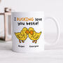 Personalised Mug 'I Ducking Love You Bestie', thumbnail 1 of 2