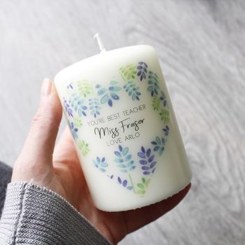 Personalised Teacher Thank You Candle Gift, 9 of 10