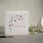 Handmade Purple Snowdrop Sympathy Greetings Card, thumbnail 1 of 1
