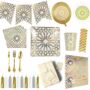 Geometric Gold Party In A Box Decorations, thumbnail 1 of 12