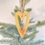 Gold Heart Hanging Decoration, thumbnail 1 of 5