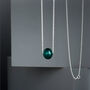 Sterling Silver Glass Sphere Necklace, thumbnail 4 of 8