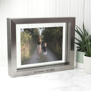 Personalised Metallic Floating Photo Frame, 2 of 12