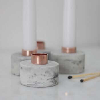 Copper And Concrete Candle Stick Holder, 7 of 8