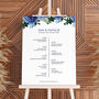 Navy White Wedding Order Of The Day Sign, thumbnail 5 of 5