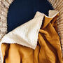 Mustard Linen Baby Blanket, thumbnail 1 of 5