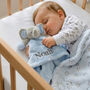 Personalised Blue Elephant Baby Comforter, thumbnail 3 of 5