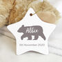 Personalised Polar Bear Ceramic Christmas Star, thumbnail 2 of 4