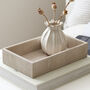 Faux Shagreen Ivory Rectangle Tray, thumbnail 2 of 4