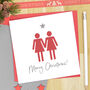 Same Sex Female Christmas Card, thumbnail 1 of 3