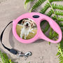 Your Dog's Photo Retractable Black Or Pink Dog Lead, thumbnail 2 of 2