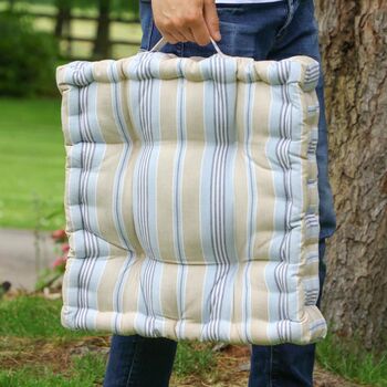 Oxford Stripe Garden Seat Pad Collection, 3 of 3