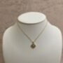 18 K Gold Plated White Gold Clover Charm Necklace, thumbnail 2 of 7