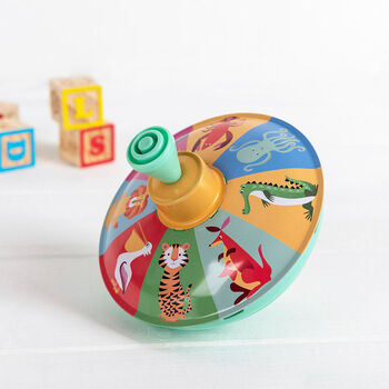 Traditional Spinning Top Toy Animals, 3 of 5