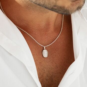Personalised Men’s Dog Nose Print Necklace In Sterling Silver, 2 of 9