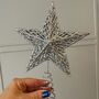 Large Sparkle Silver Star Tree Topper, thumbnail 3 of 3