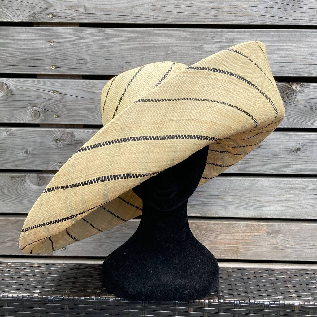 Large Brim Fold Up Straw Hat By Plum & Ivory