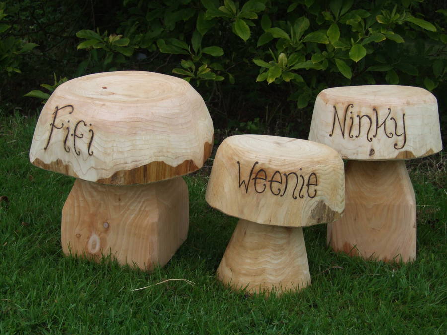 Wooden Mushroom Seat By Ben May