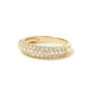 9ct Solid Gold Diamond Dome Pavé Ring, thumbnail 3 of 5