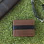 Personalised Brown English Leather Card Holder Wallet, thumbnail 2 of 10