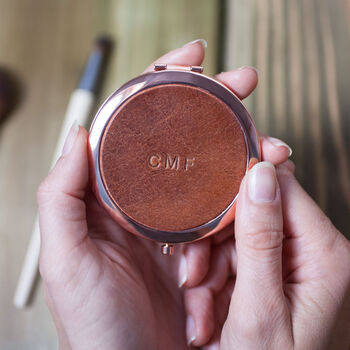 Personalised Rose Gold Compact Mirror, 11 of 12