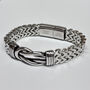 Personalised Men's Woven Steel Infinity Knot Bracelet, thumbnail 1 of 2