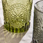 Vivaldi Colourful Embossed Short Glass Tumblers, thumbnail 2 of 5